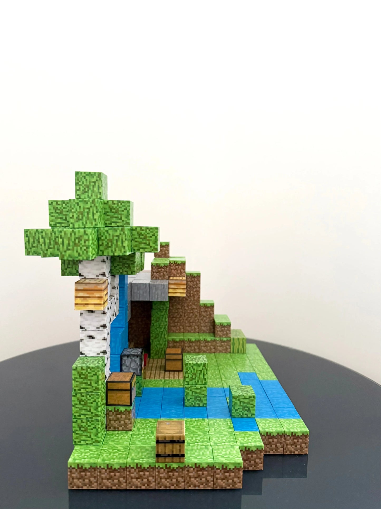 Magnetic blocks recreate Minecraft Jungle Creek Set