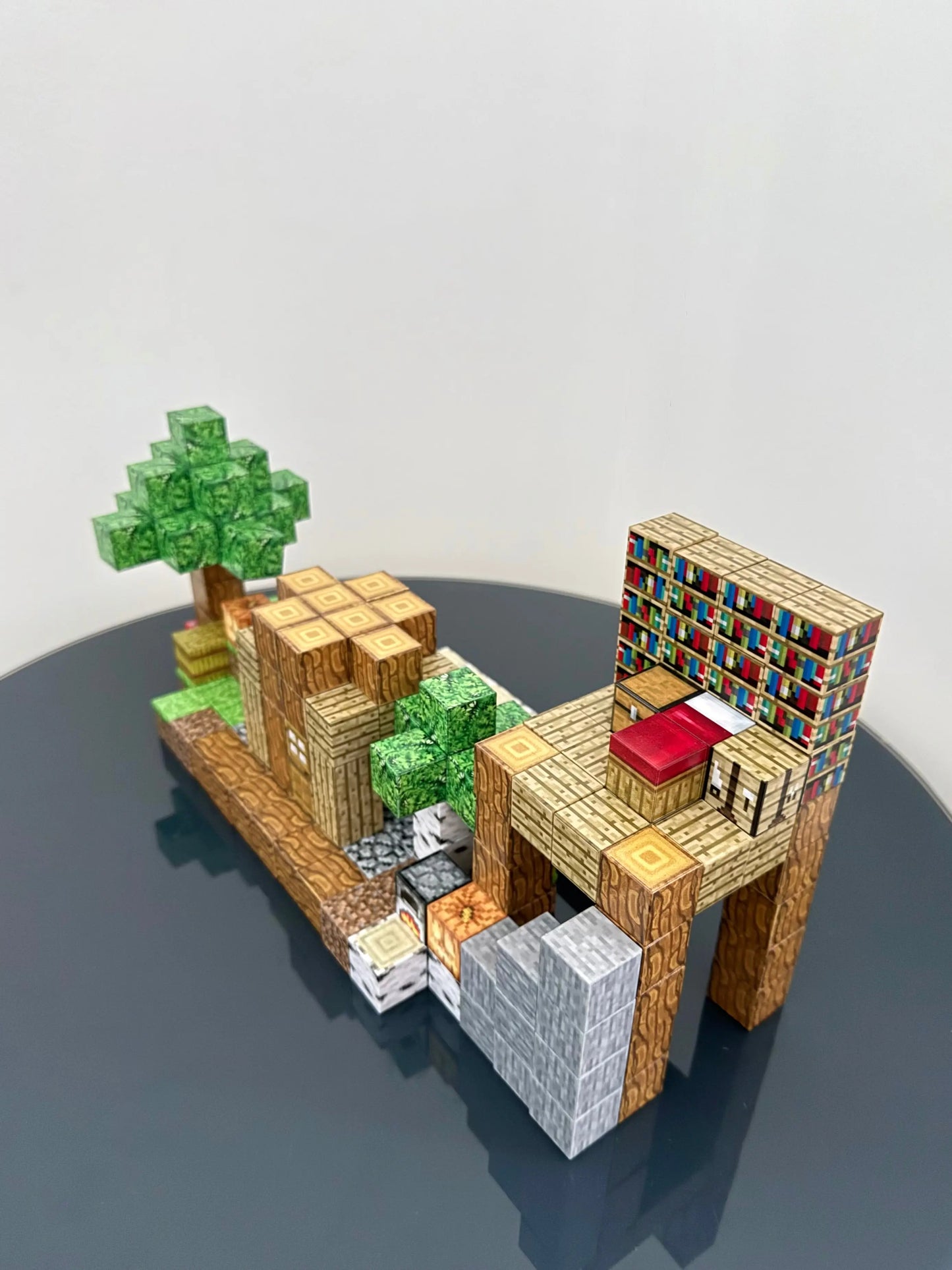 Magnetic blocks recreate Cozy Courtyard Set