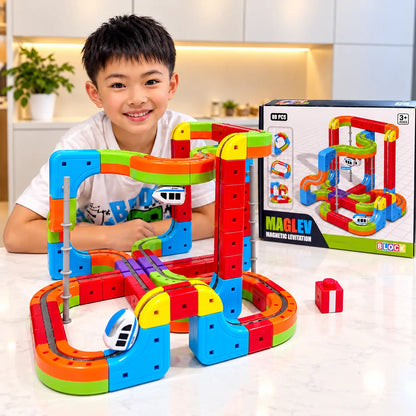 Magnetic Rail Train Set - 88pcs