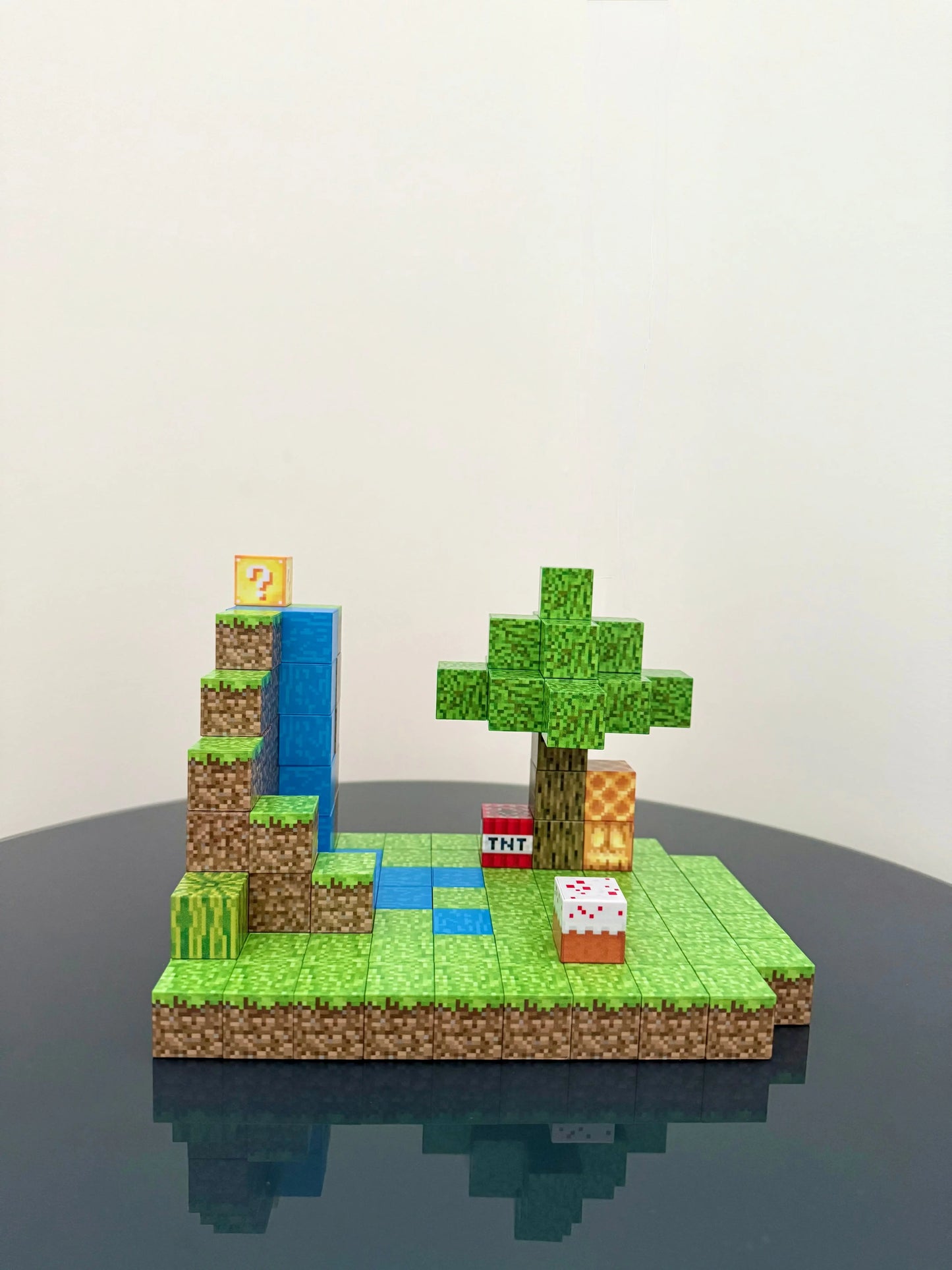 Magnetic blocks recreate Minecraft Waterfall Set 