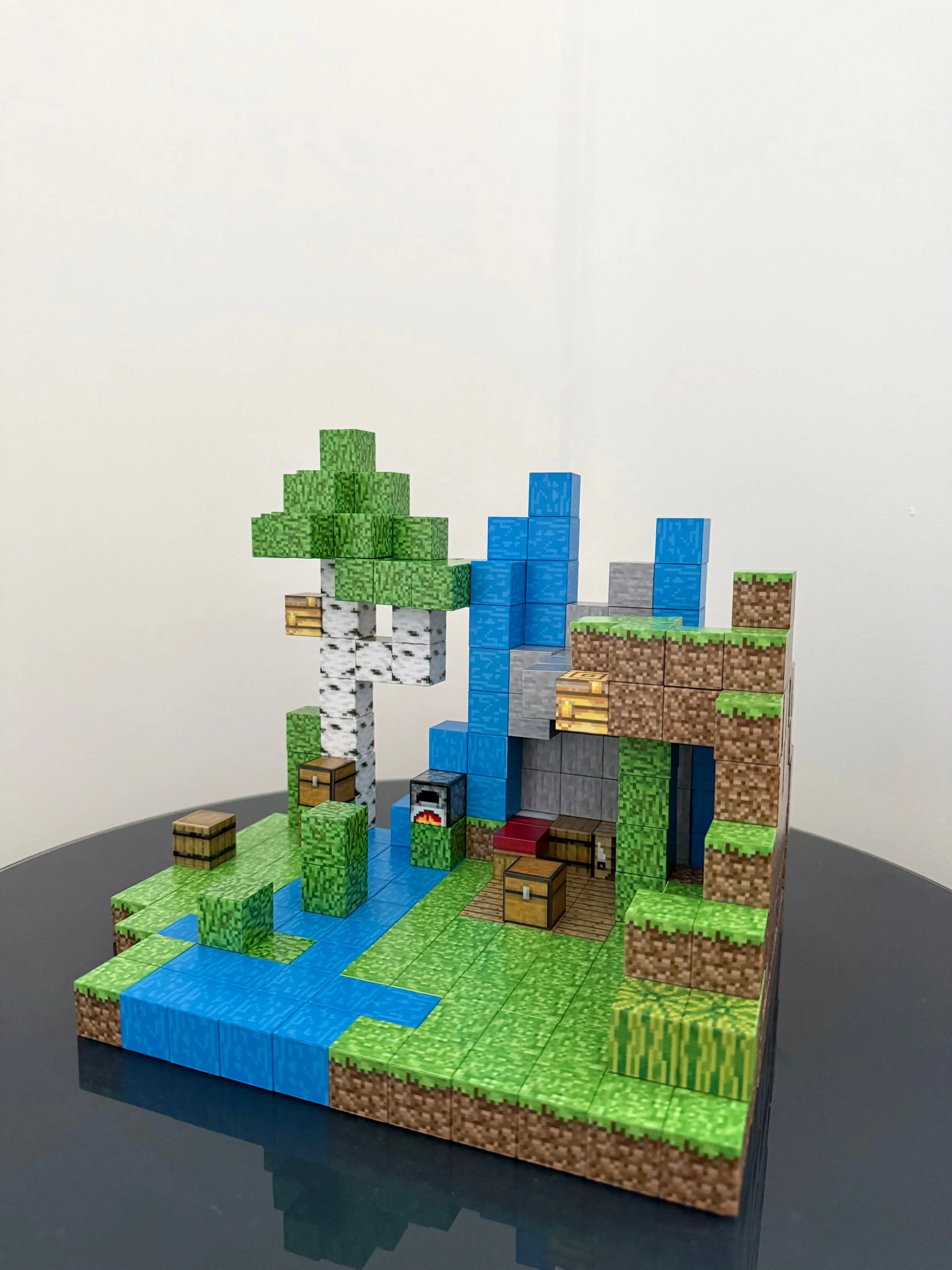 Magnetic blocks recreate Minecraft Jungle Creek Set 