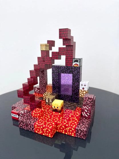 Magnetic blocks recreate Explore the Netherworld Set 