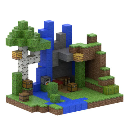 Magnetic blocks recreate Minecraft Jungle Creek Set 