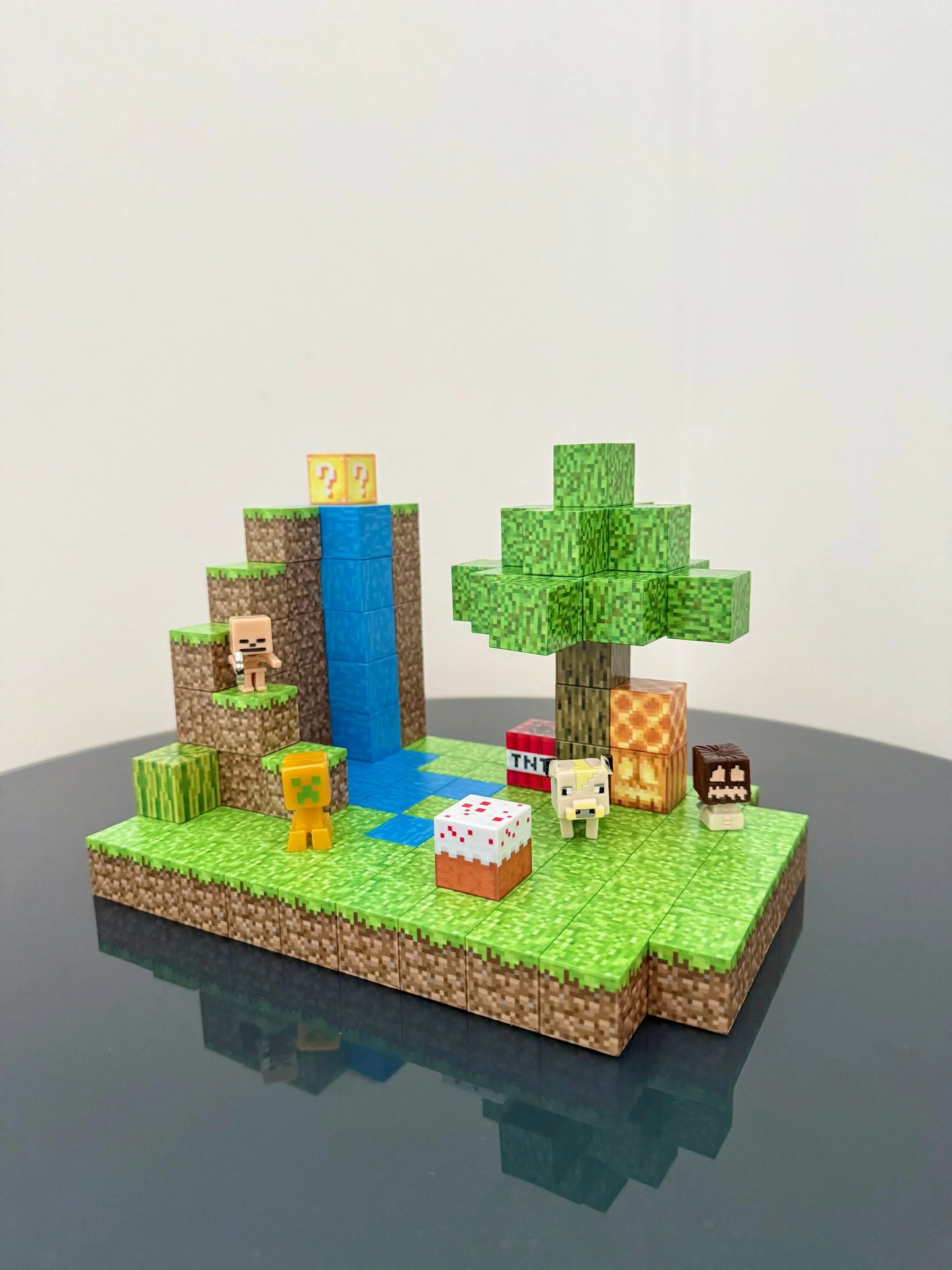 Magnetic blocks recreate Minecraft Waterfall Set 