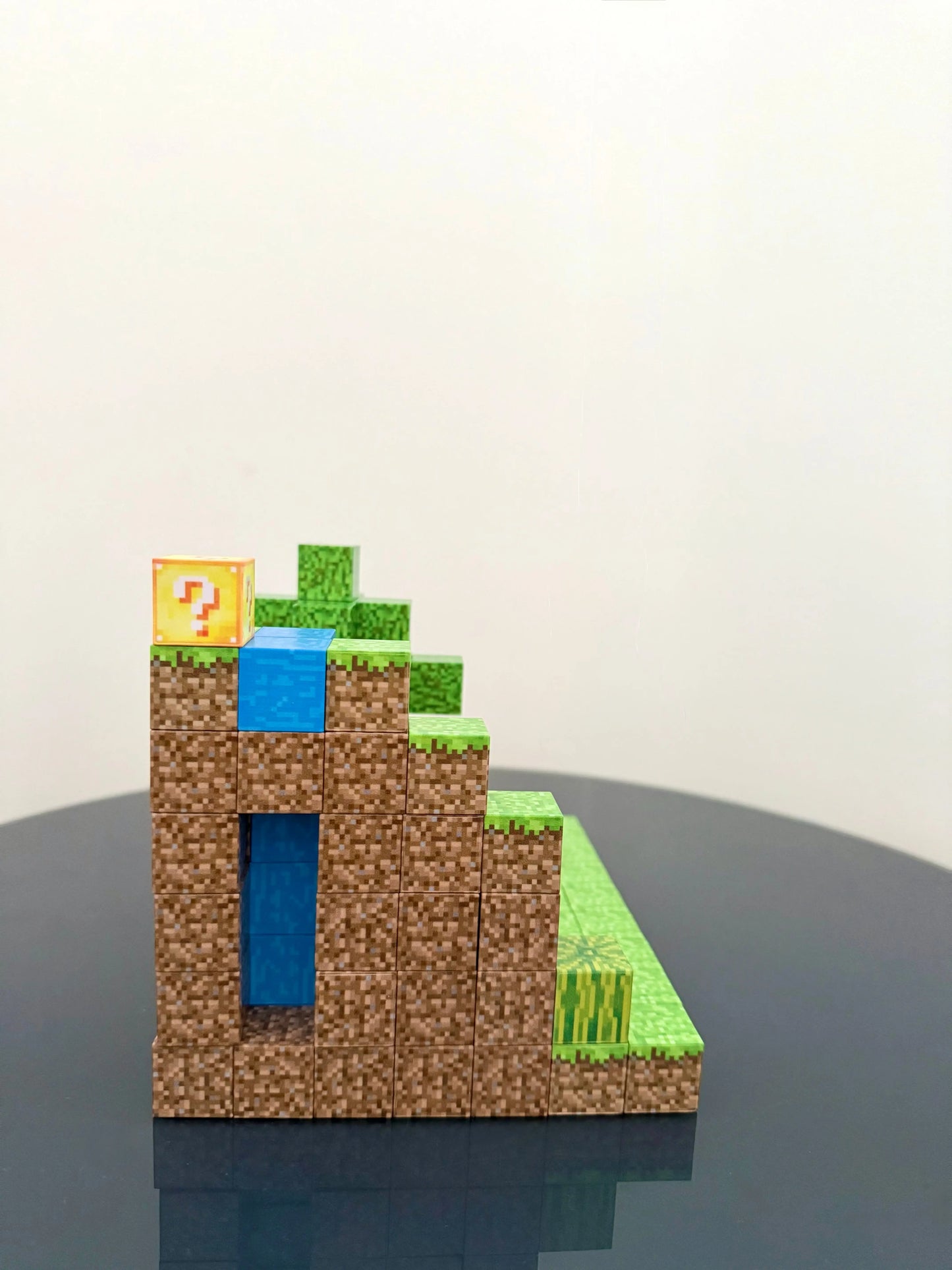 Magnetic blocks recreate Minecraft Waterfall Set 