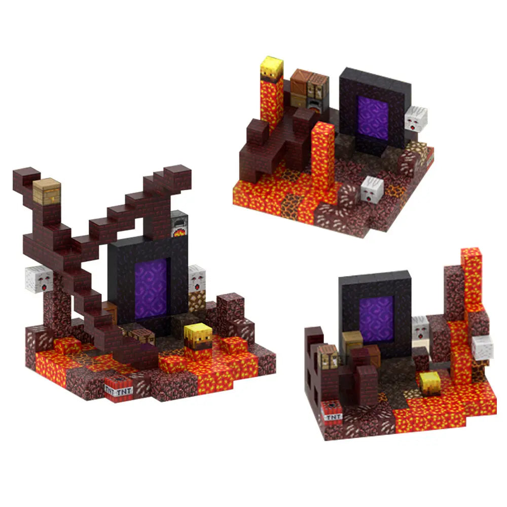 Magnetic blocks recreate Explore the Netherworld Set 