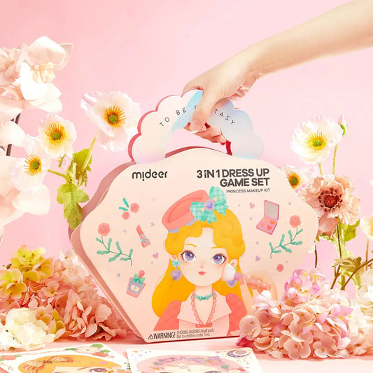 Mideer 3-in-1 make up / dress up set with easy carry packaging