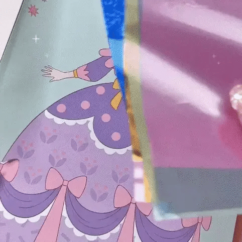 Video of applying fabric onto dress up template 